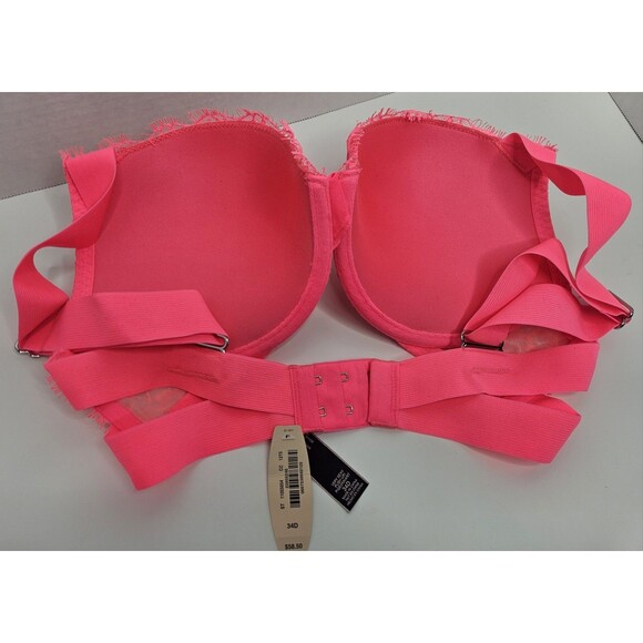 VICTORIA’S SECRET VERY SEXY PUSH UP PIGEONNANT NEON PINK LACE 34D NWT - Picture 7 of 7